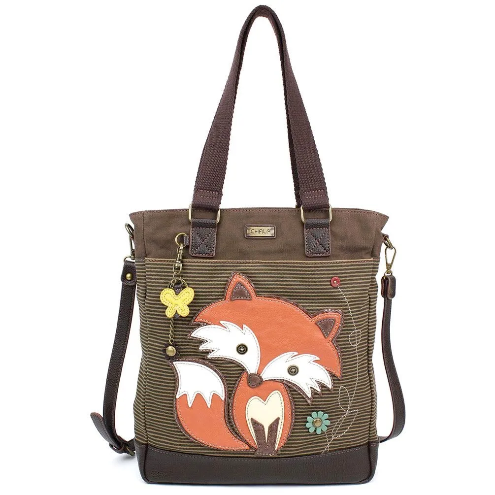 Fox Work Tote in Olive Stripe