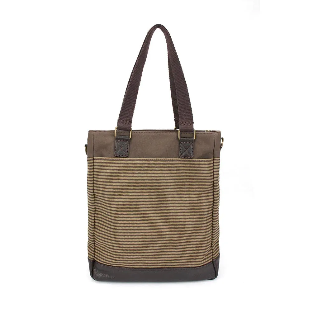 Fox Work Tote in Olive Stripe