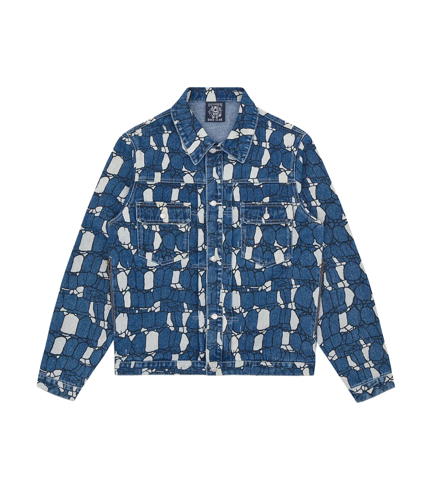 GATOR CAMO DENIM JACKET - BLUE