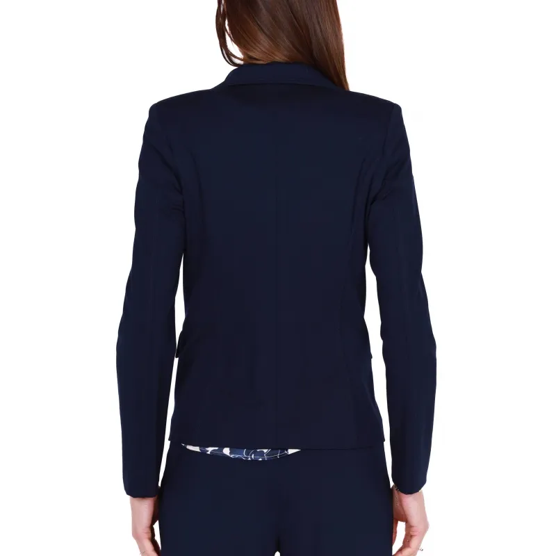 GIACCA BLAZER MONOPETTO IN JERSEY, BLU