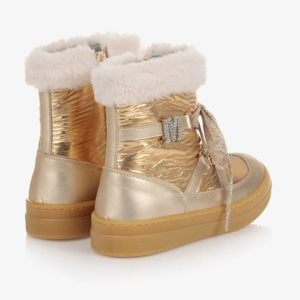 Girls Gold Boots