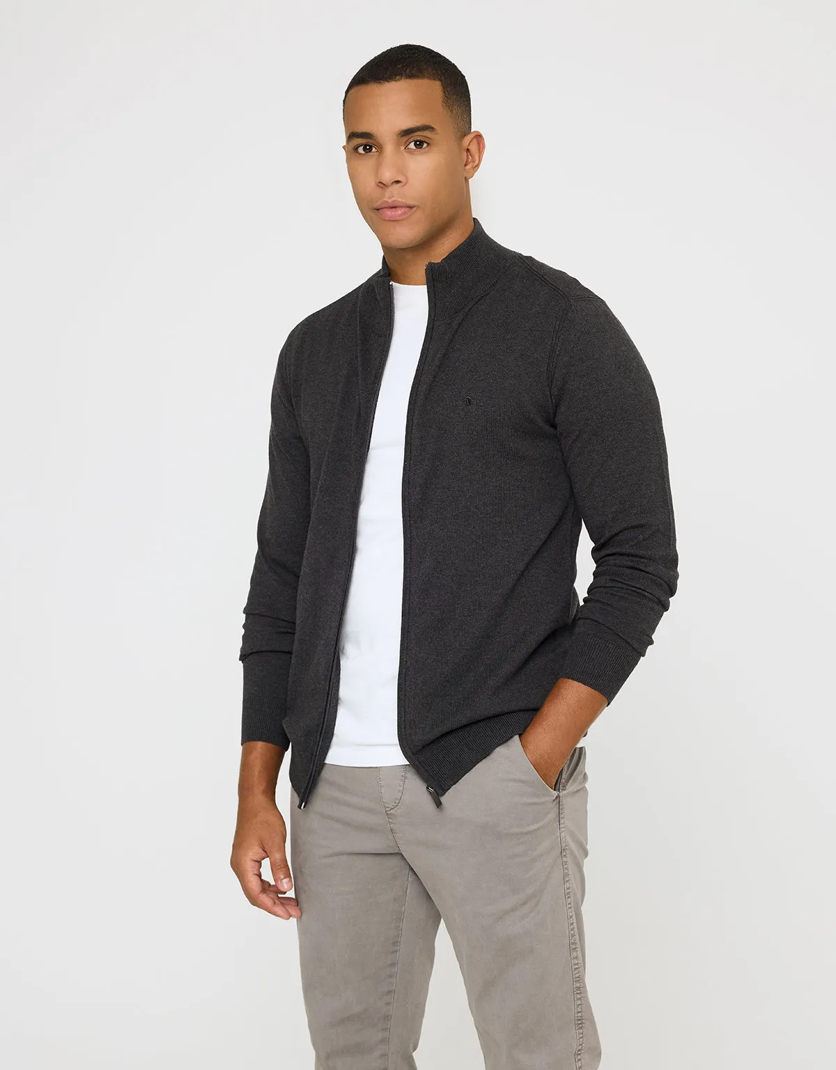 Gray Zip Sweater - Picos