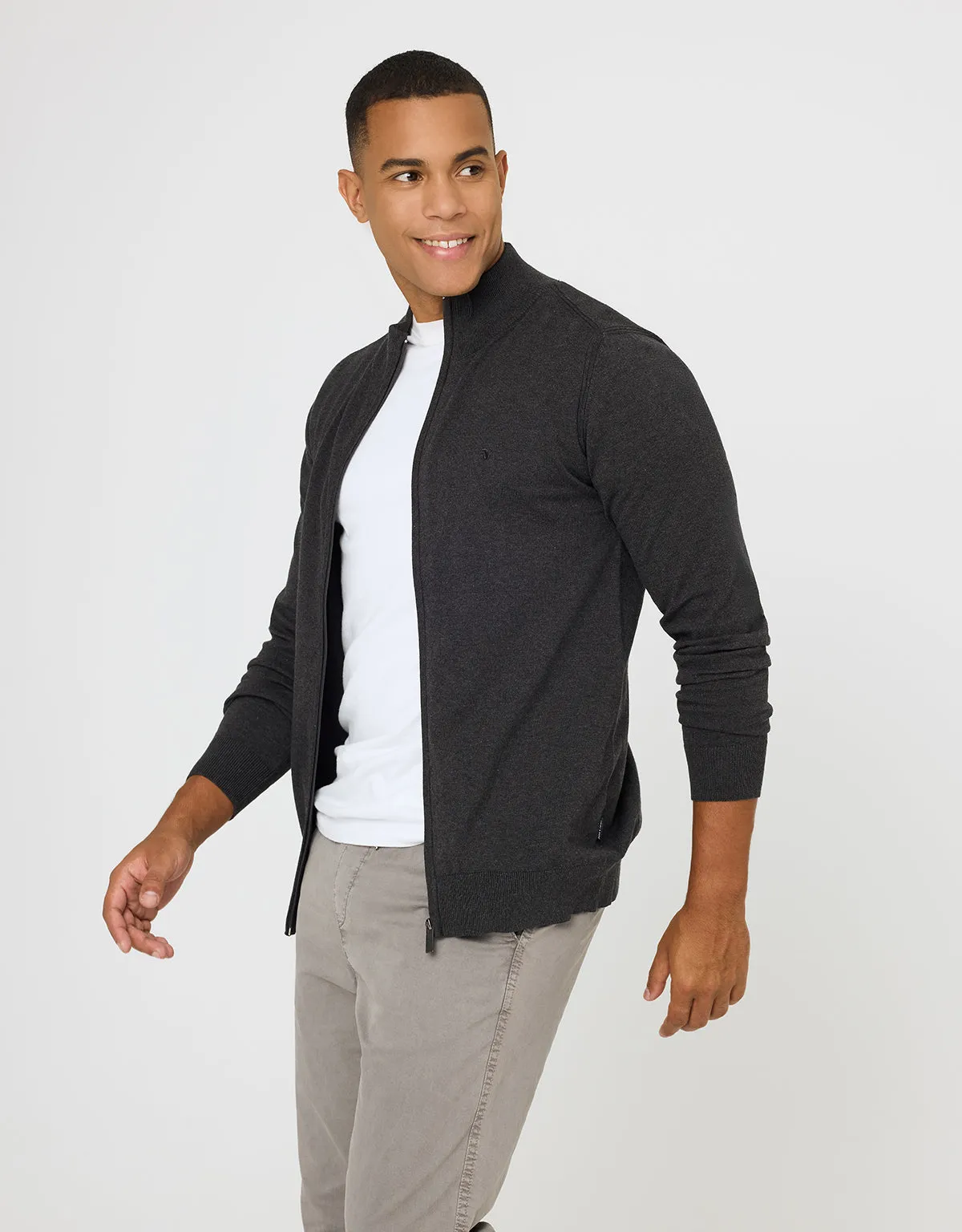 Gray Zip Sweater - Picos