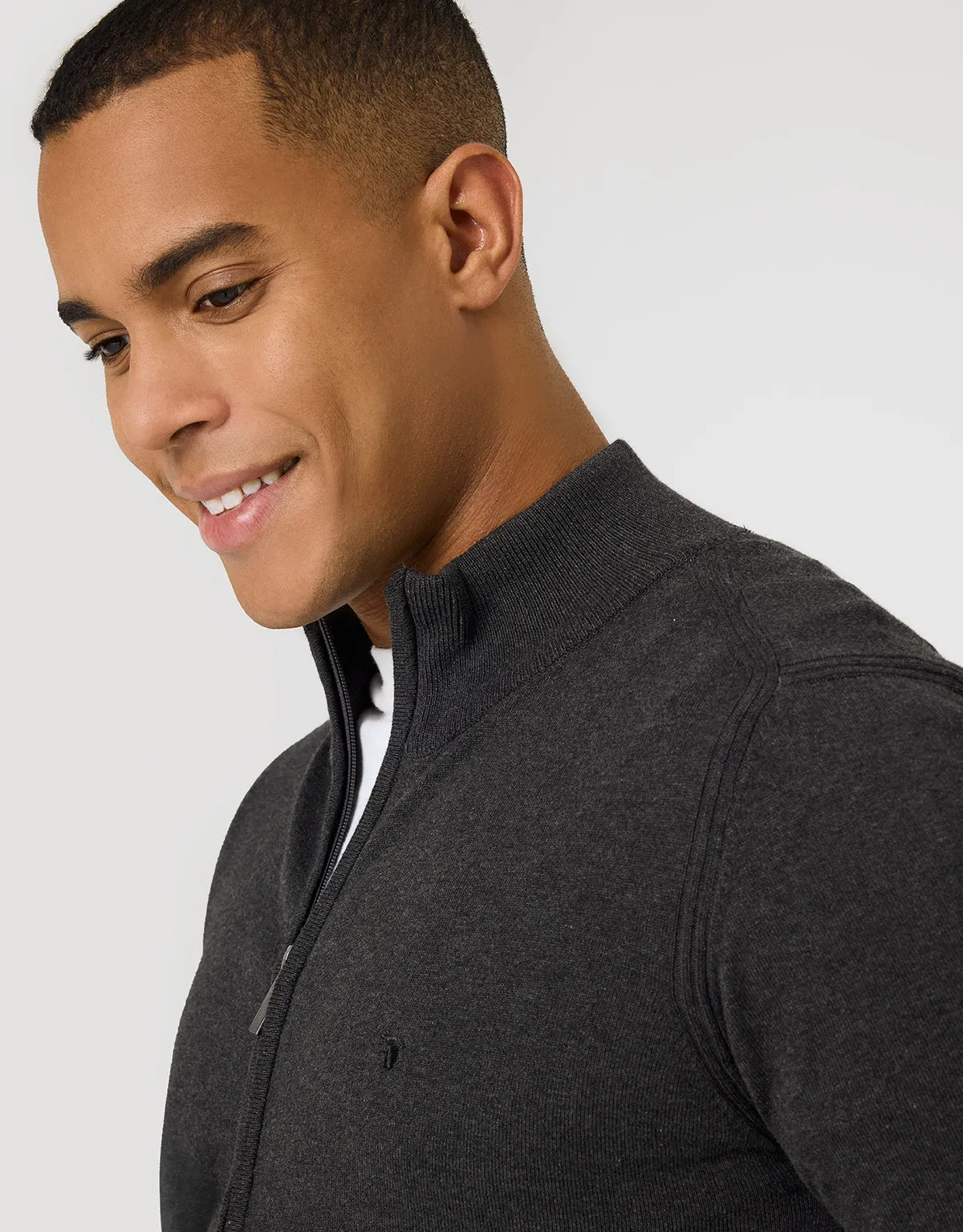 Gray Zip Sweater - Picos