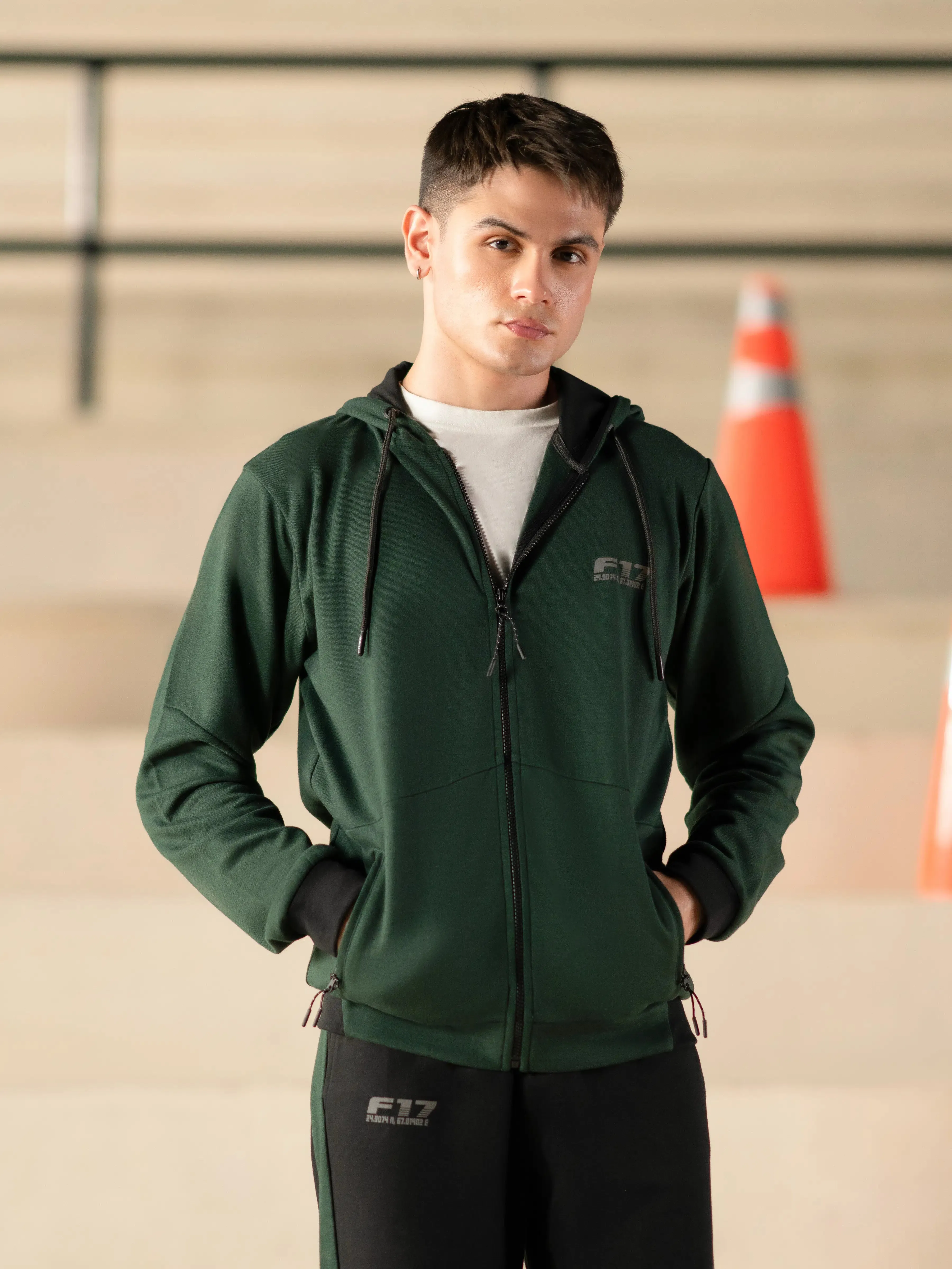 Green Zipper Hoodie | Tracksuit - FMTTKS24-002