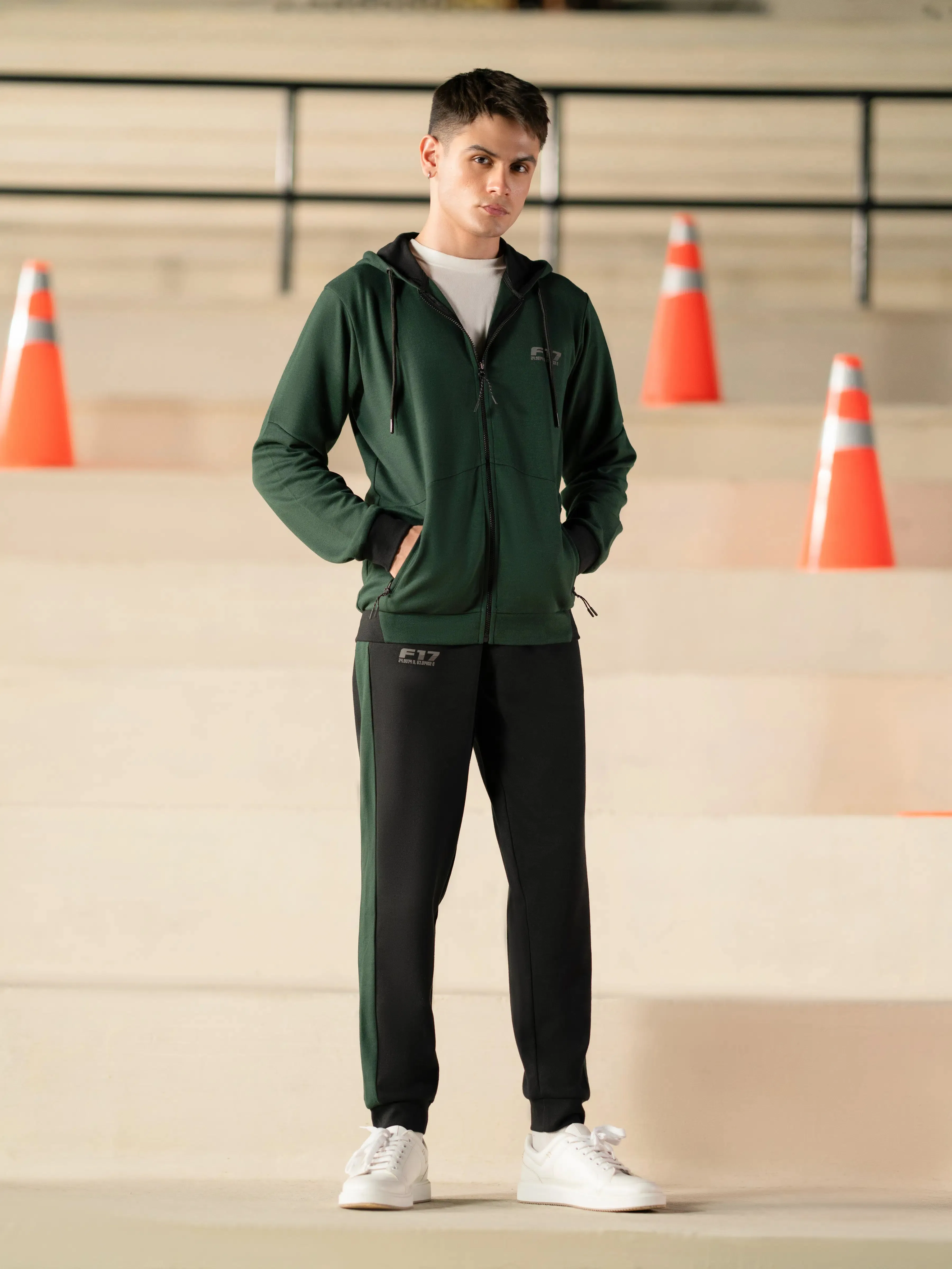 Green Zipper Hoodie | Tracksuit - FMTTKS24-002