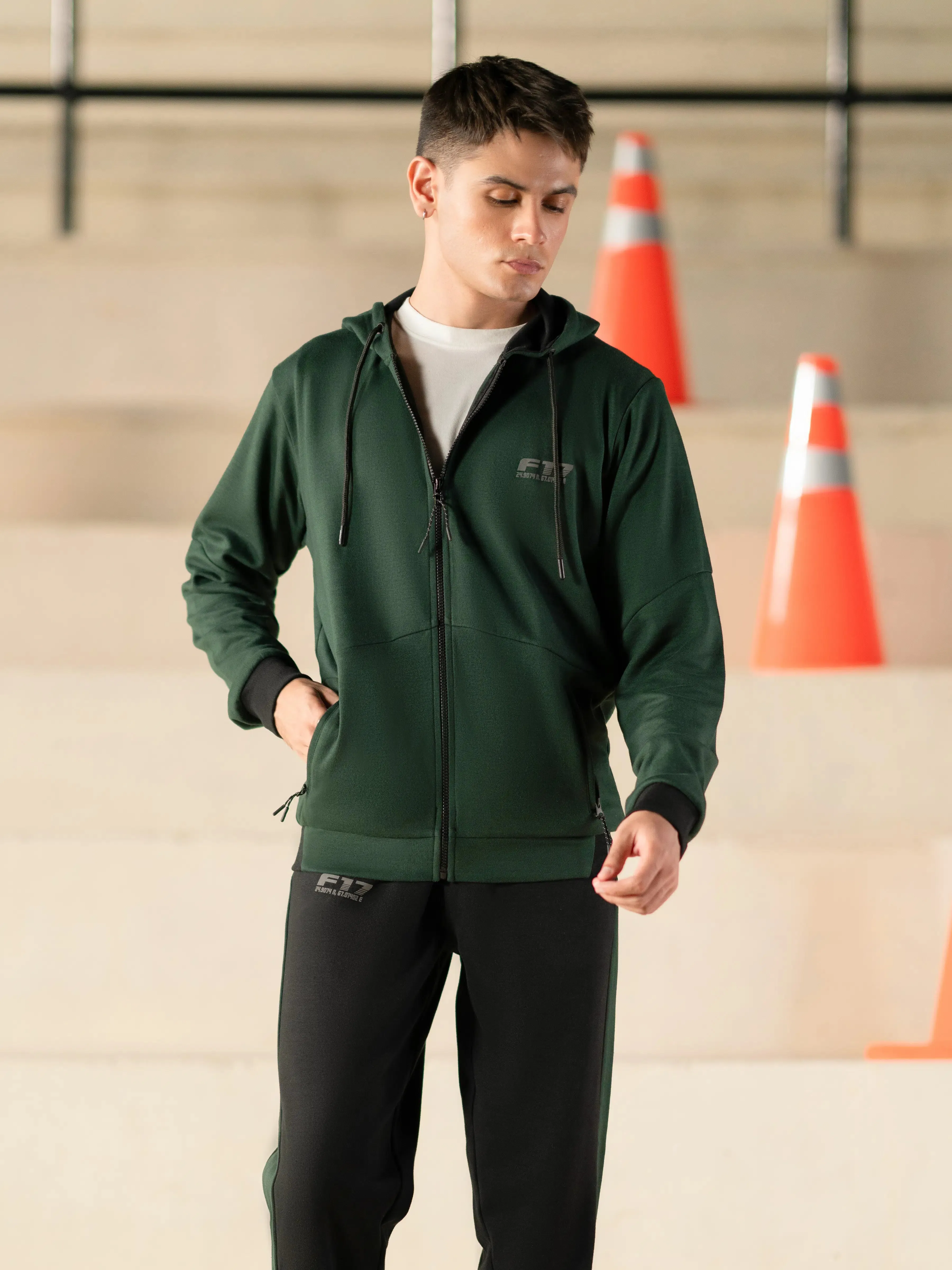 Green Zipper Hoodie | Tracksuit - FMTTKS24-002