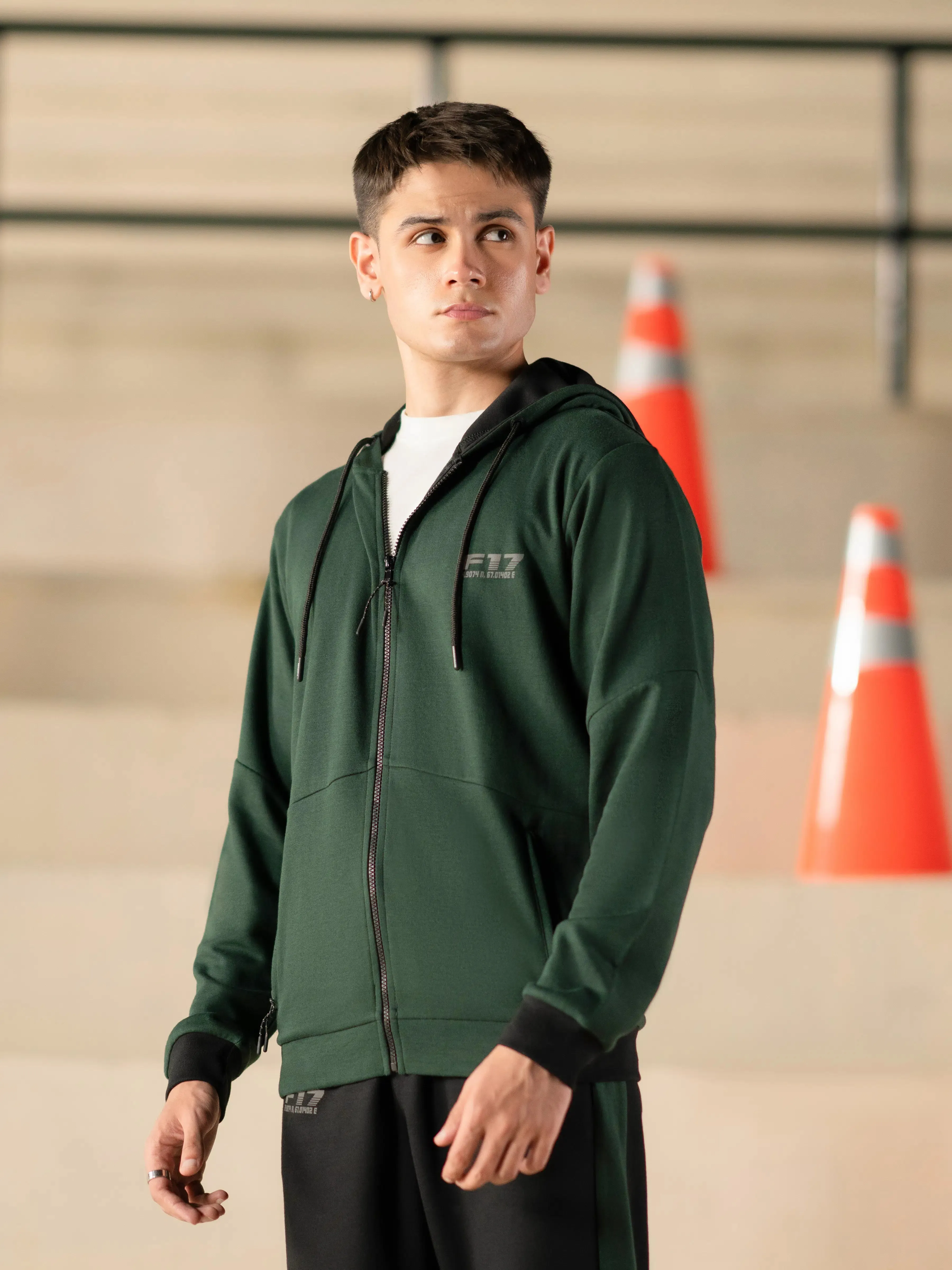 Green Zipper Hoodie | Tracksuit - FMTTKS24-002