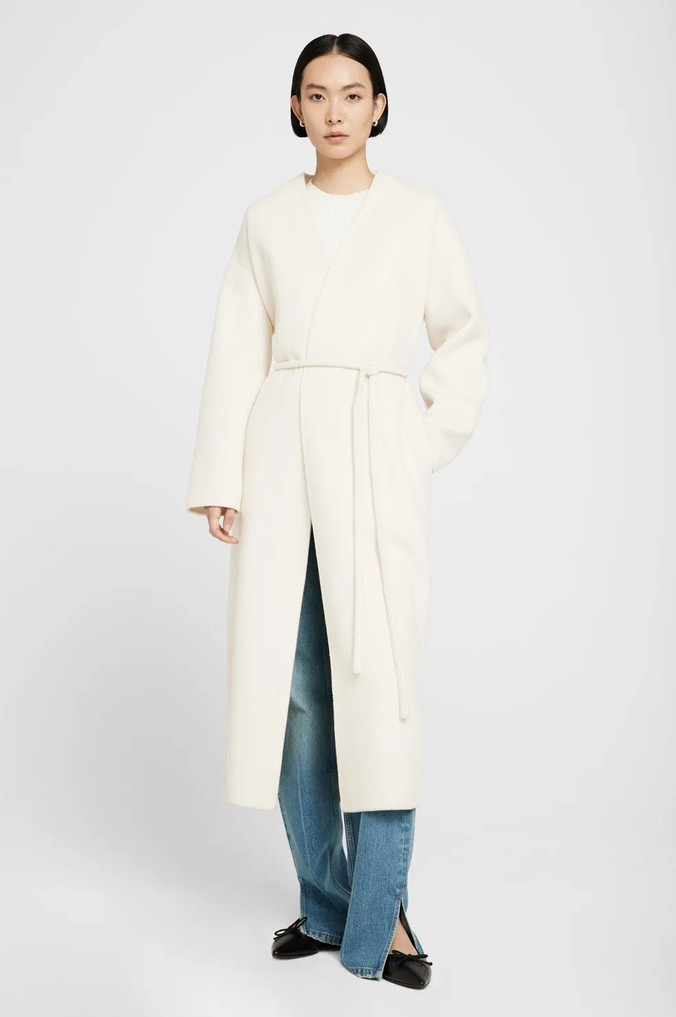 Hunter Coat - White Cashmere Blend