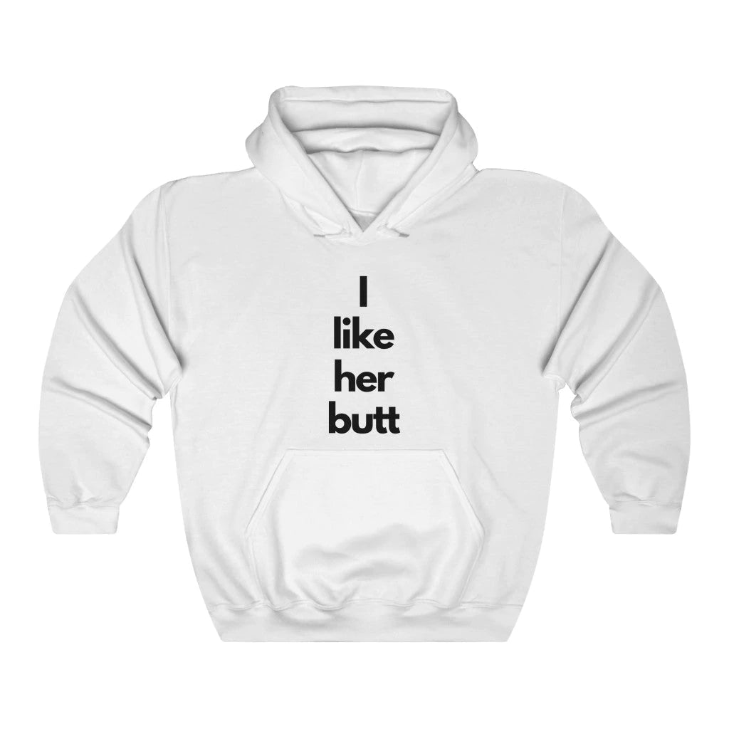 I Like Her Butt / His Beard Couple Hoodies