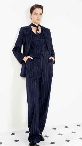 In Store Exclusive Navy Pin Striped Jacket