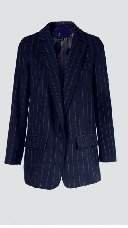 In Store Exclusive Navy Pin Striped Jacket