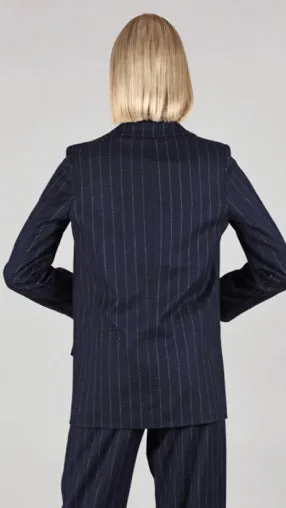 In Store Exclusive Navy Pin Striped Jacket