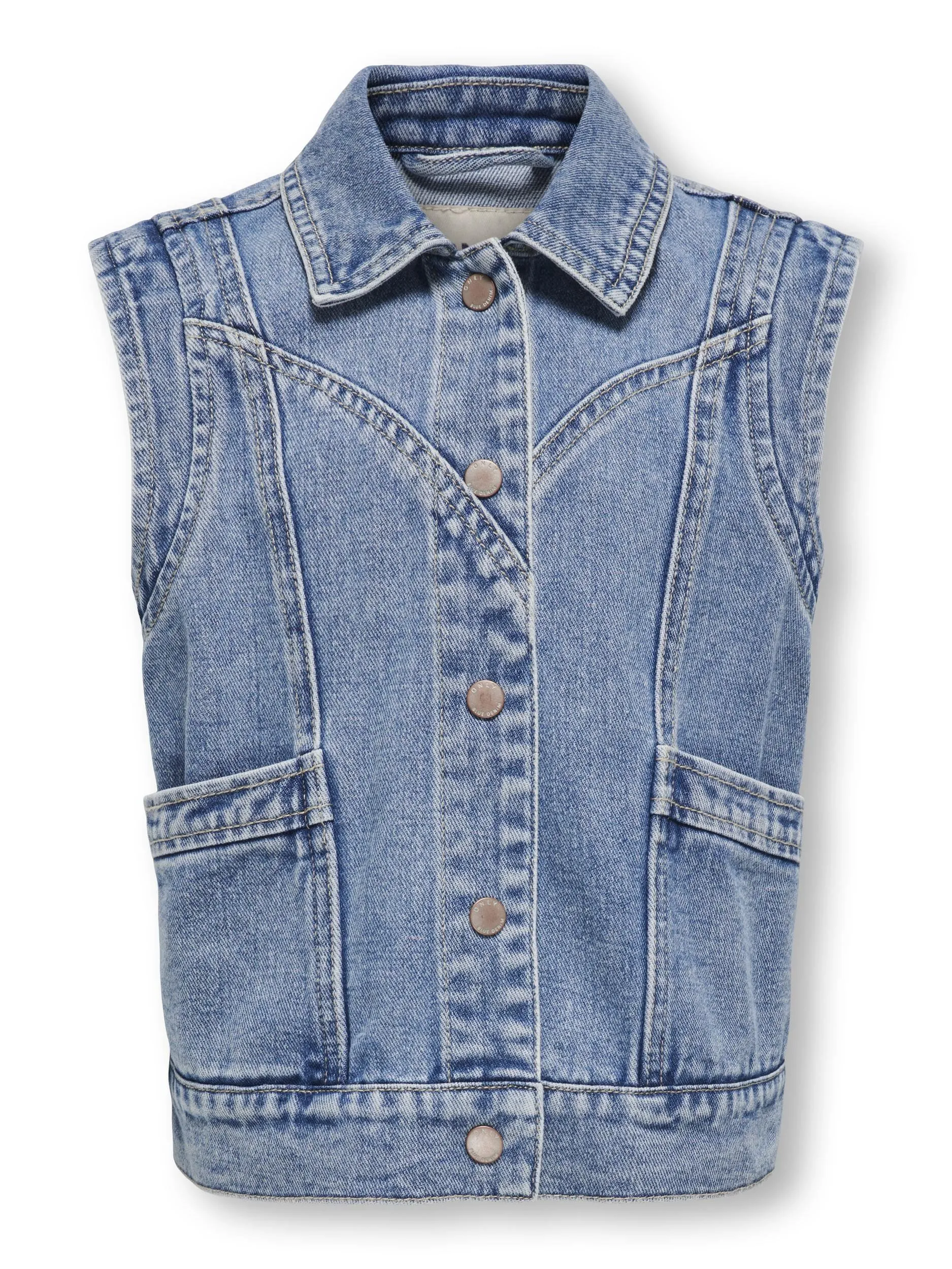 Kids OnlyKogkennedy Sl Dnm Waistcoat Bj - Azzurro