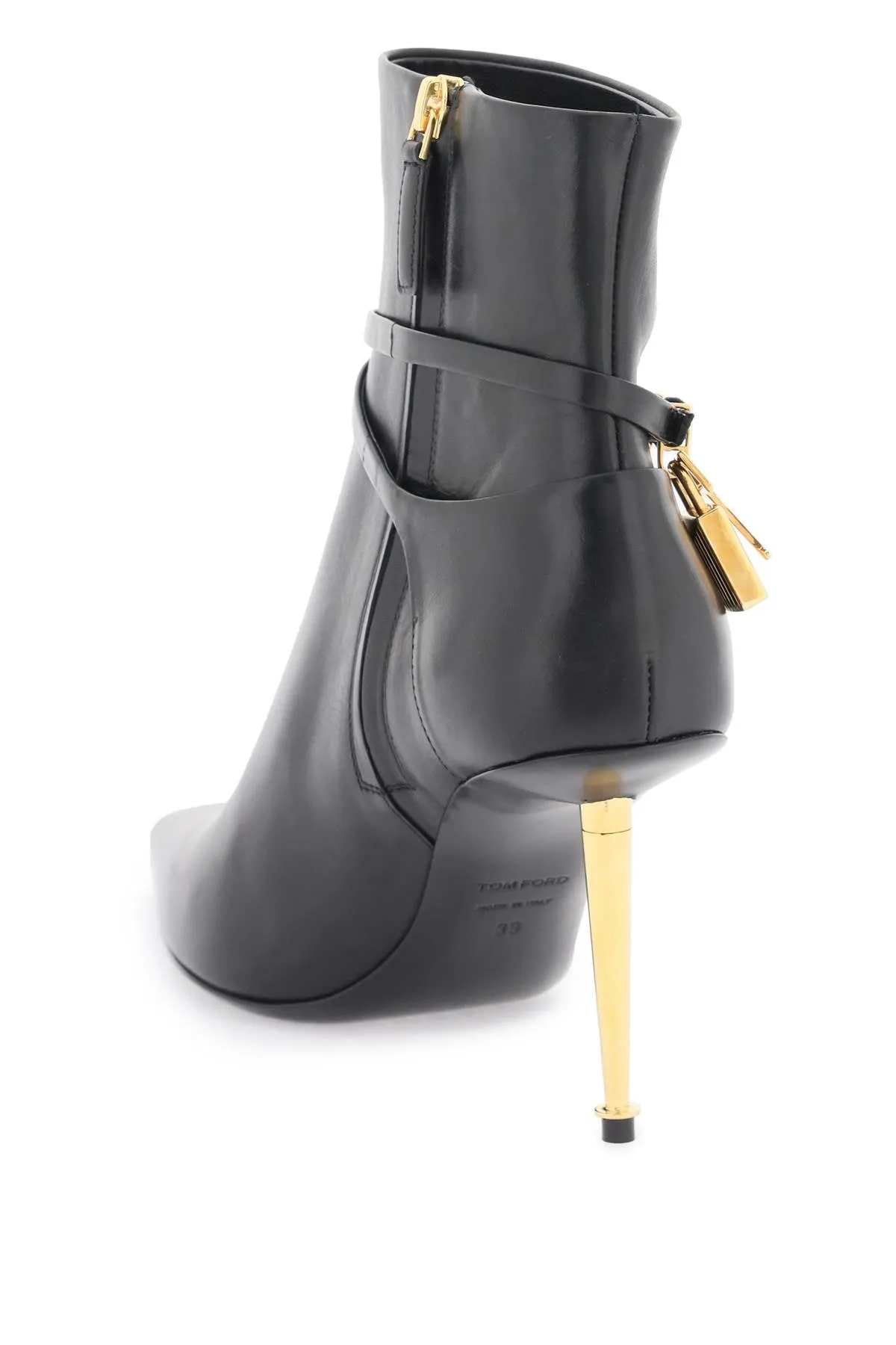 Leather Ankle Boots With Padlock