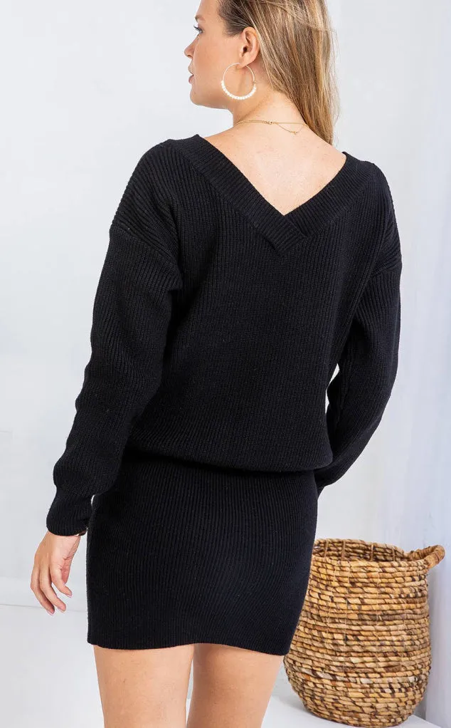 Lia Long Sleeve Sweater Mini Dress