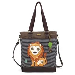 Lion Work Tote in Blue Stripe