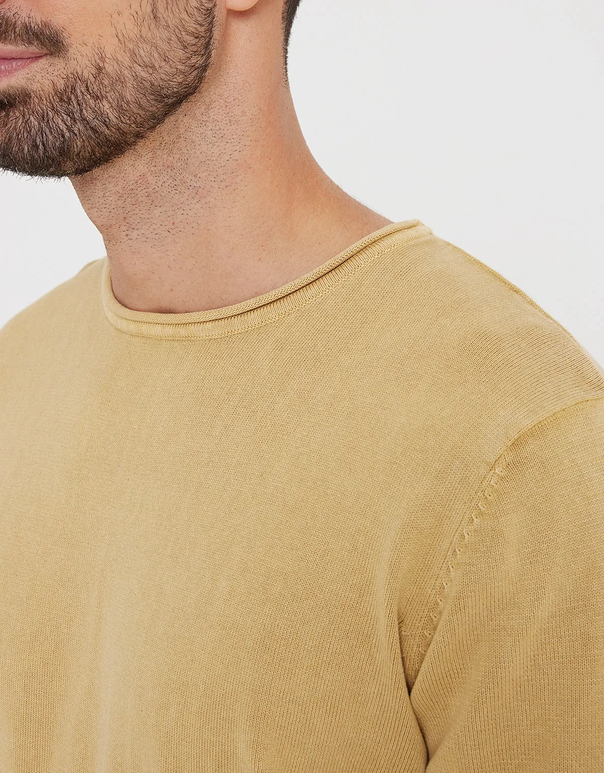 Long Sleeve Cotton Sweater Yellow - Jacks