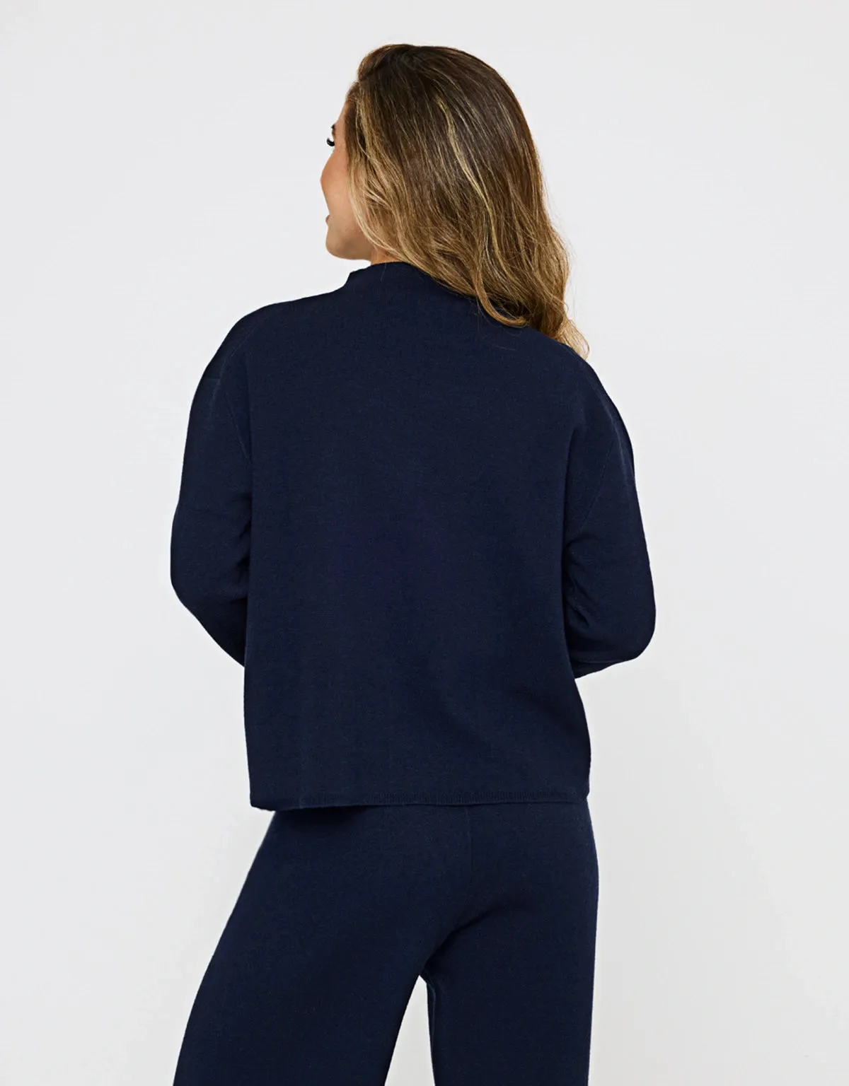 Long Sleeve Sweater Navy Blue - Hariki