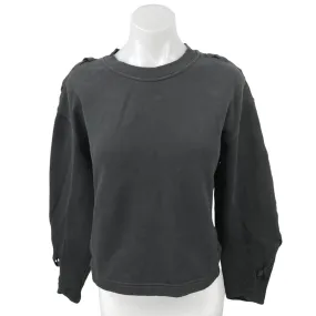 Lululemon Black Crew Neck Lace Up Sleeve Pullover Sweater Sweatshirt Size 8