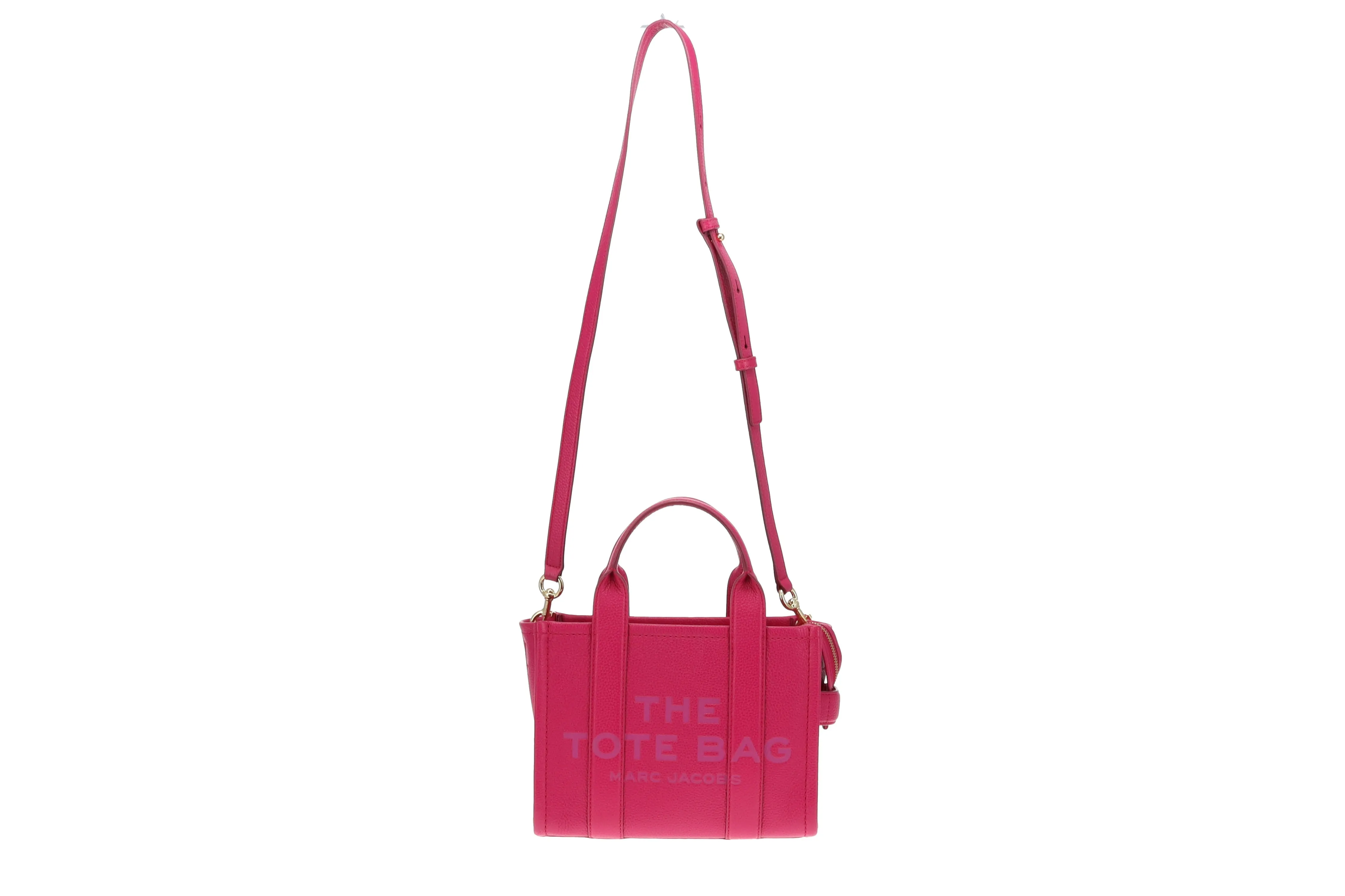 Marc Jacobs Hot Pink Full Grain Leather The Small Tote Bag