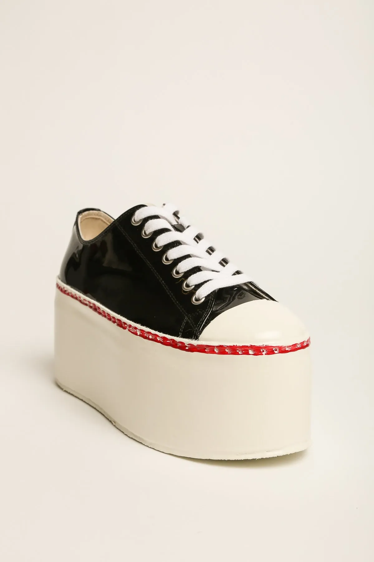 MARNI | PATENT LEATHER PLATFORM SNEAKERS