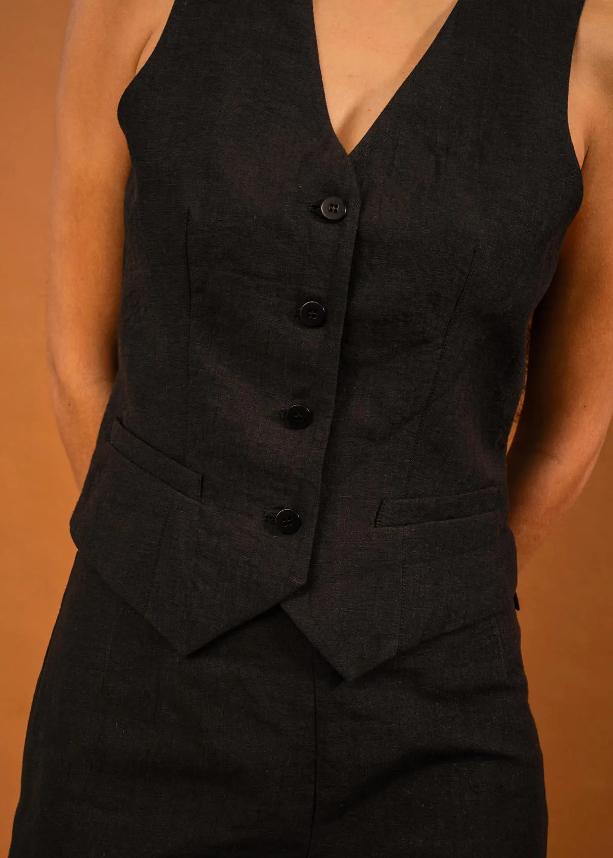 Marnie Waistcoat - Black