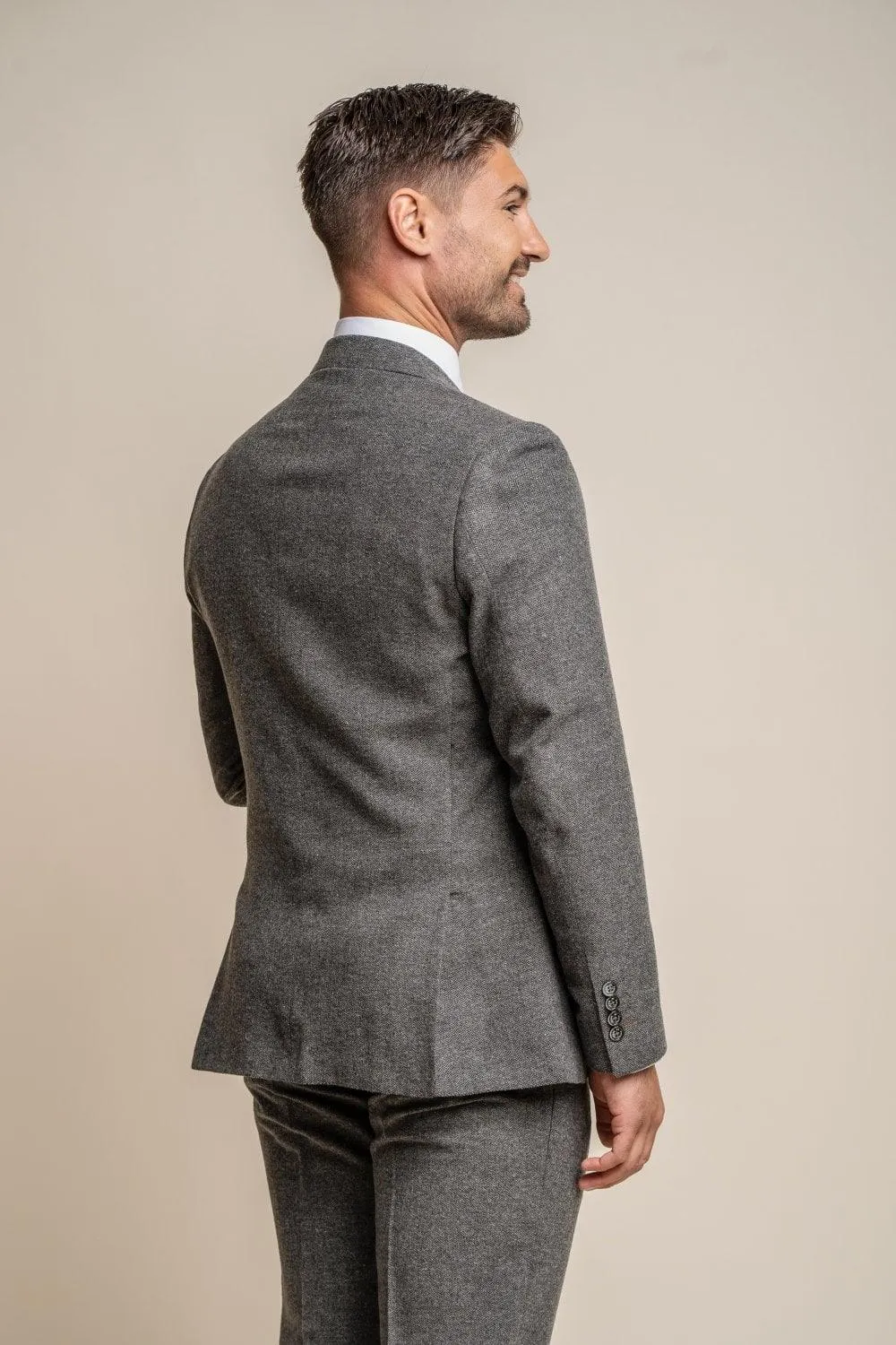 Martez Grey Suit With Radika Check Waistcoat