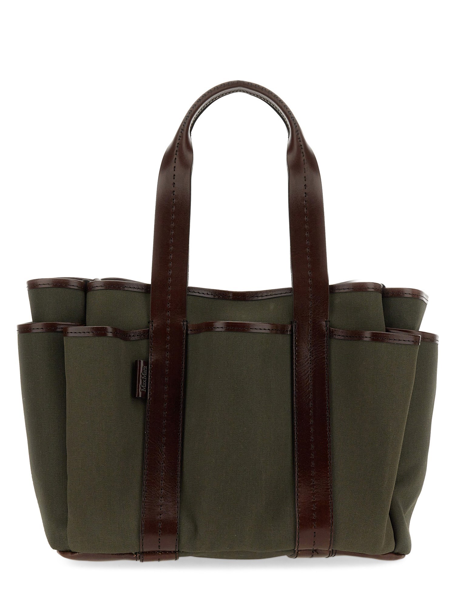 MAX MARA    CANVAS AND LEATHER 