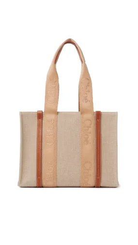 Medium Woody Tote Bag - Soft Tan