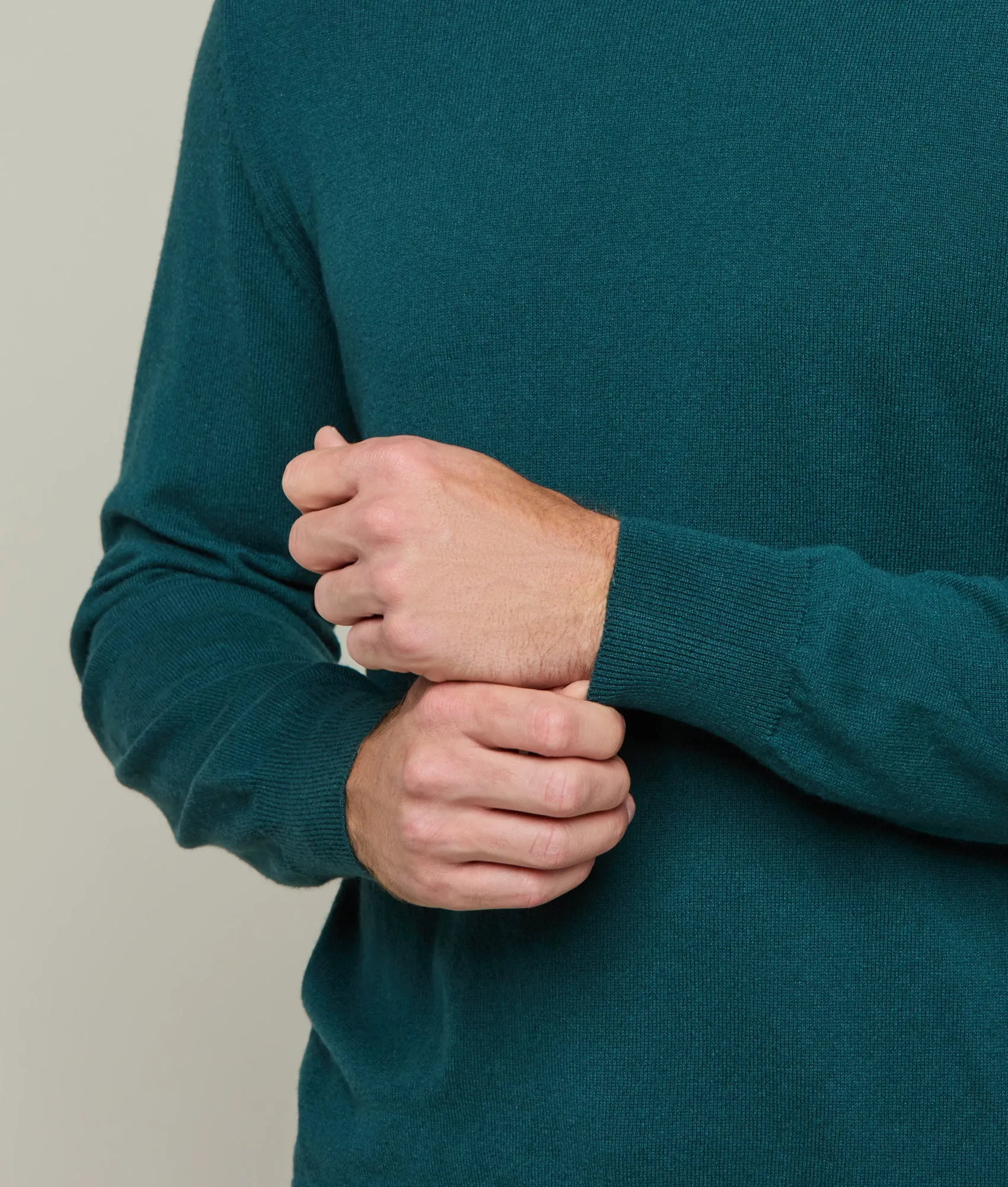 Men's Cashmere Crewneck Sweater :: Teal