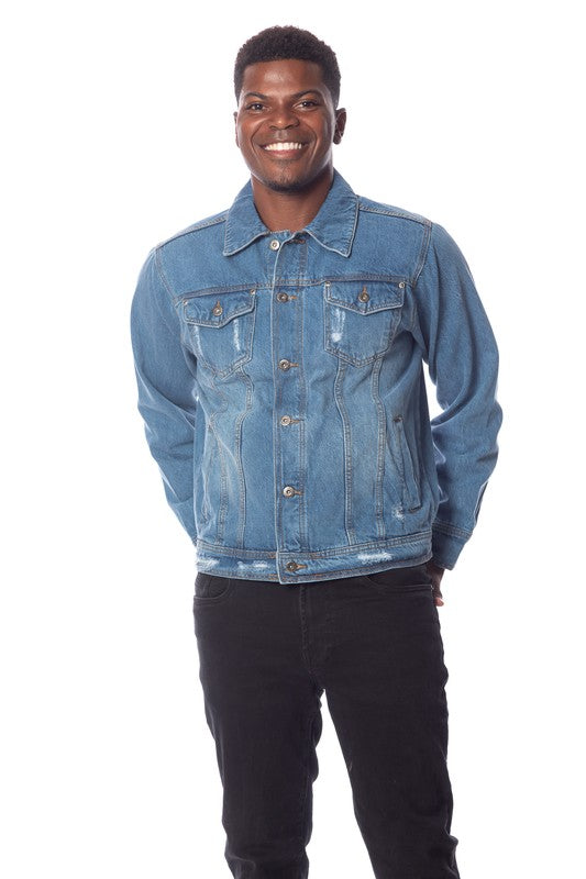 MENS DENIM BLUE TRUCKER JACKET