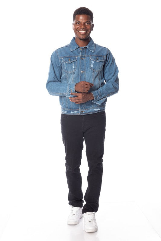 MENS DENIM BLUE TRUCKER JACKET