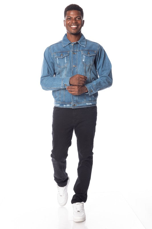 MENS DENIM BLUE TRUCKER JACKET