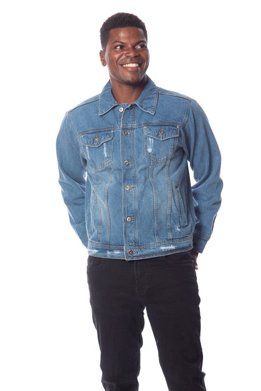 MENS DENIM BLUE TRUCKER JACKET