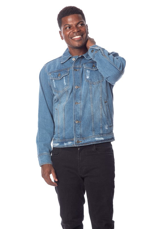 MENS DENIM BLUE TRUCKER JACKET