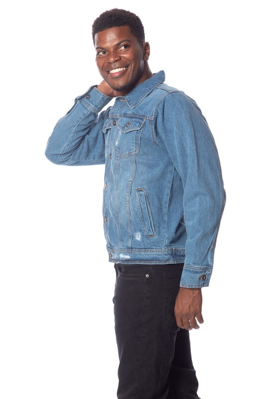 MENS DENIM BLUE TRUCKER JACKET