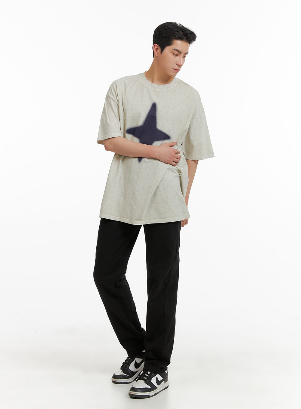 Men's Star Graphic Cotton T-Shirt IA401