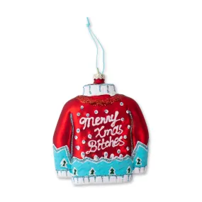 Merry Xmas Bitches Ornament - Red