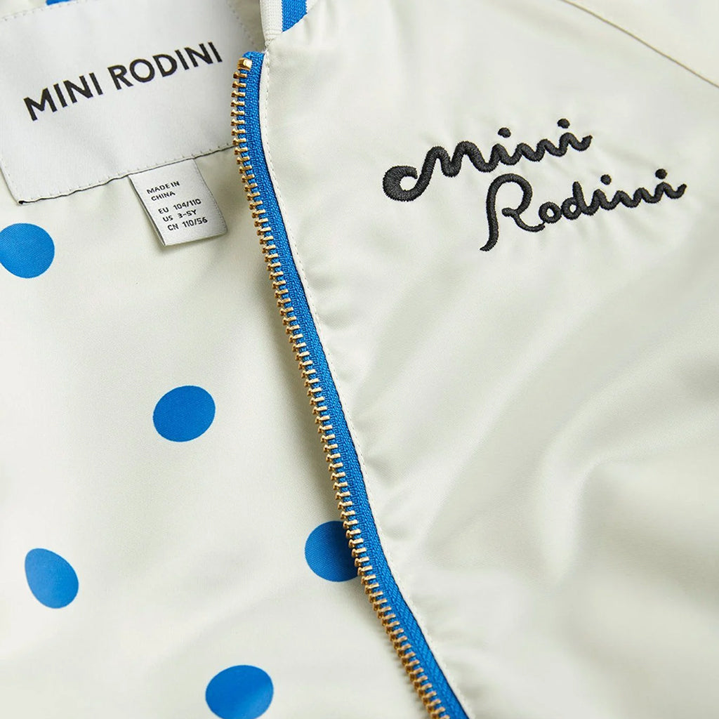 Mini Rodini Child Dolphins Baseball Jacket White