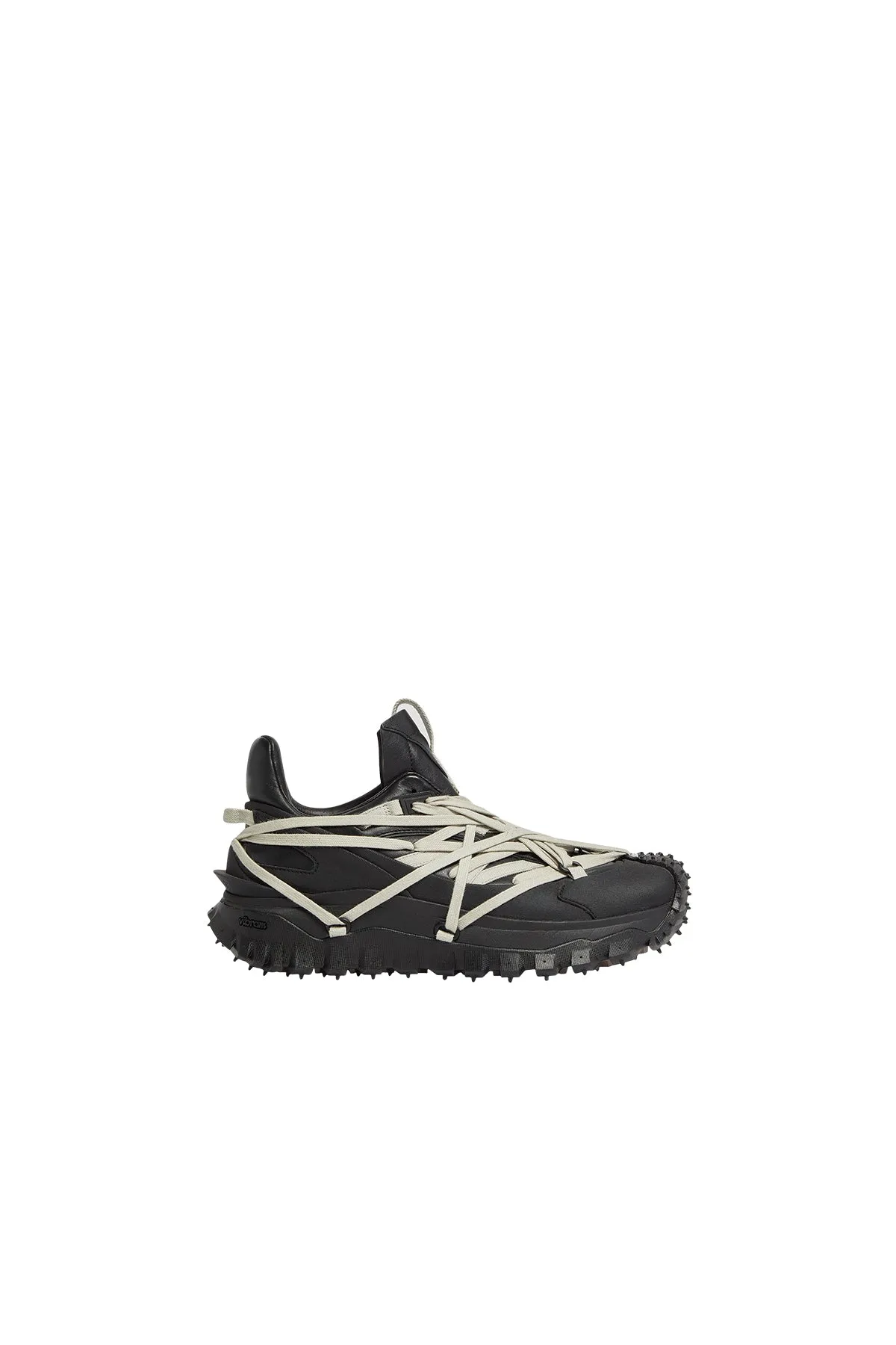 MONCLER + RICK OWENS | MENS TRAILGRIP MEGALACE LEATHER SNEAKERS