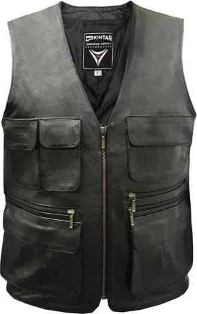 Multipocket Leather Waistcoat|TRAPPER