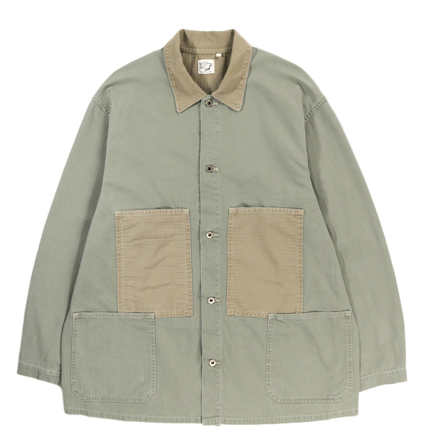 ORSLOW HERRINGBONE UTILITY COVERALL GREEN