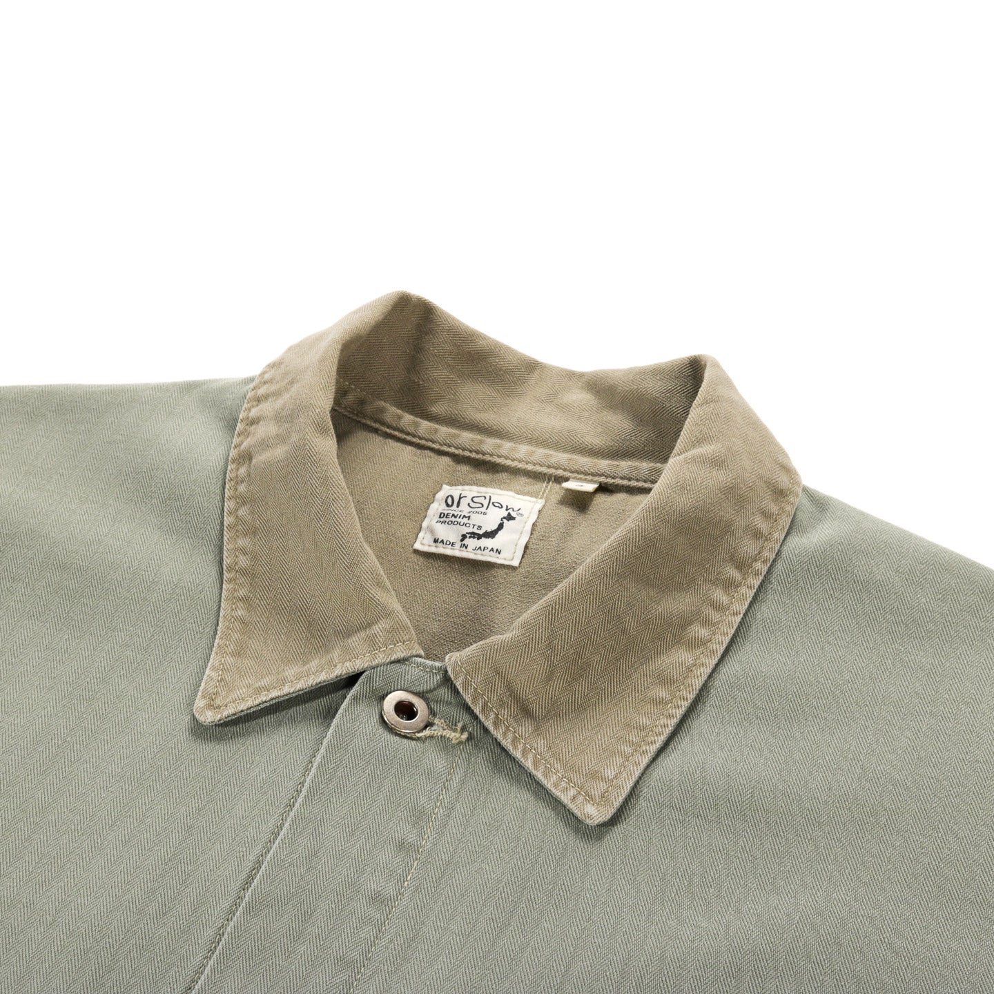 ORSLOW HERRINGBONE UTILITY COVERALL GREEN