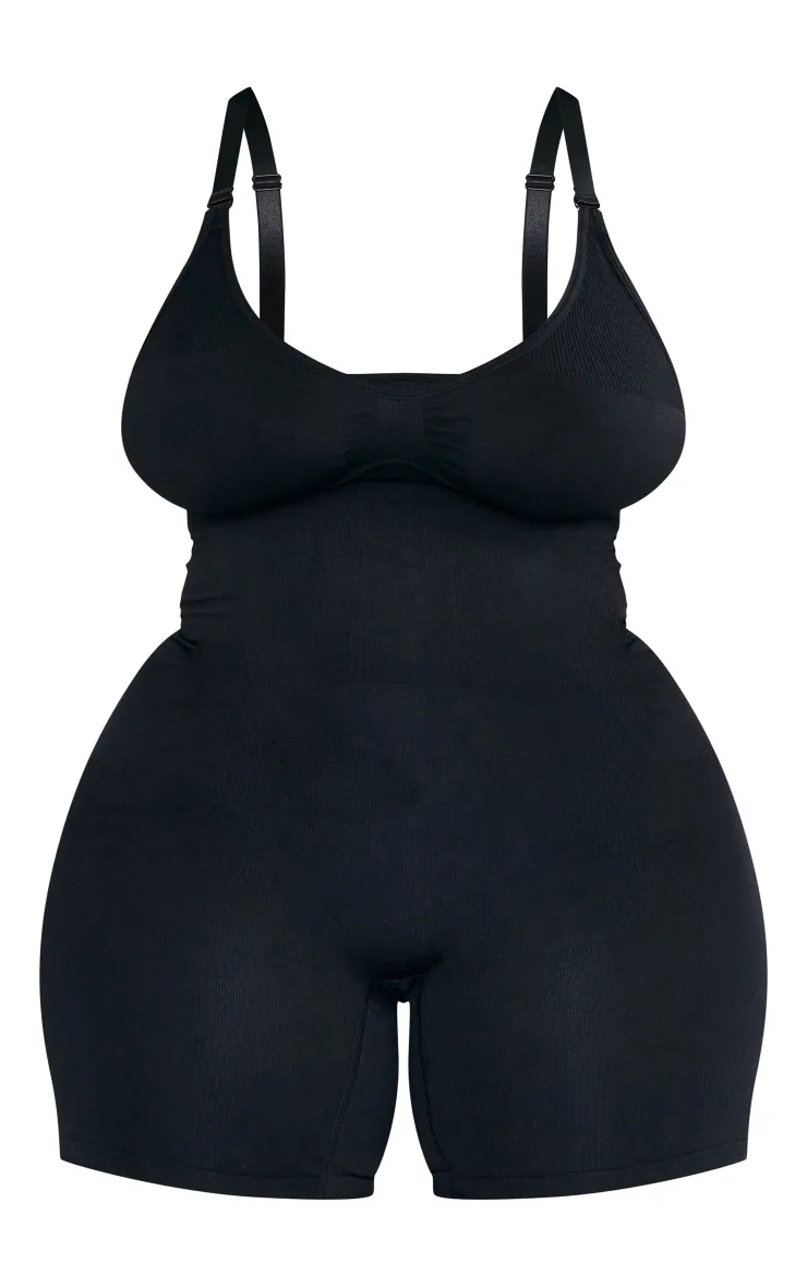 Plus Black Shapewear Unitard