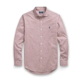 Polo Ralph Lauren - Slim Fit Poplin Check Shirt in Red/White