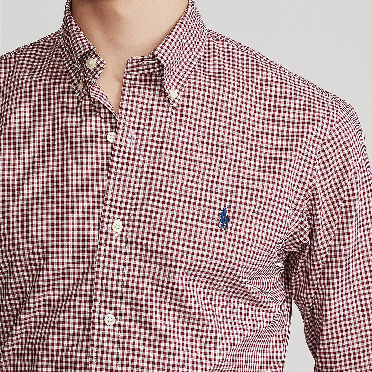 Polo Ralph Lauren - Slim Fit Poplin Check Shirt in Red/White