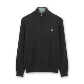 PS Paul Smith - Zip Neck Jumper in Dark Grey