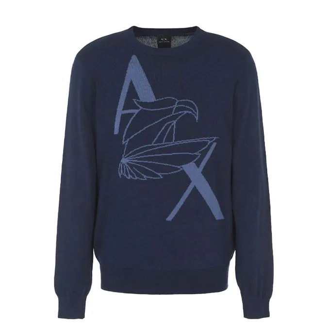 PULLOVER LOGO JACQUARD Man Navy 