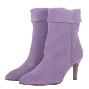 PURPLE SUEDE ANKLE BOOTS